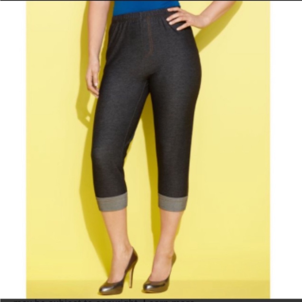 🥰 ✨5 for $20✨ INC denim look cropped leggings with cuff